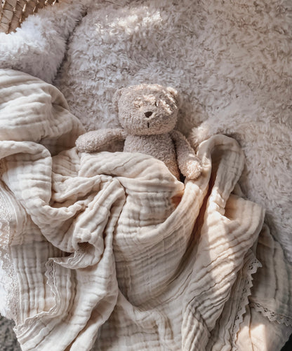 Cotton Gauze swaddle blanket - Beige