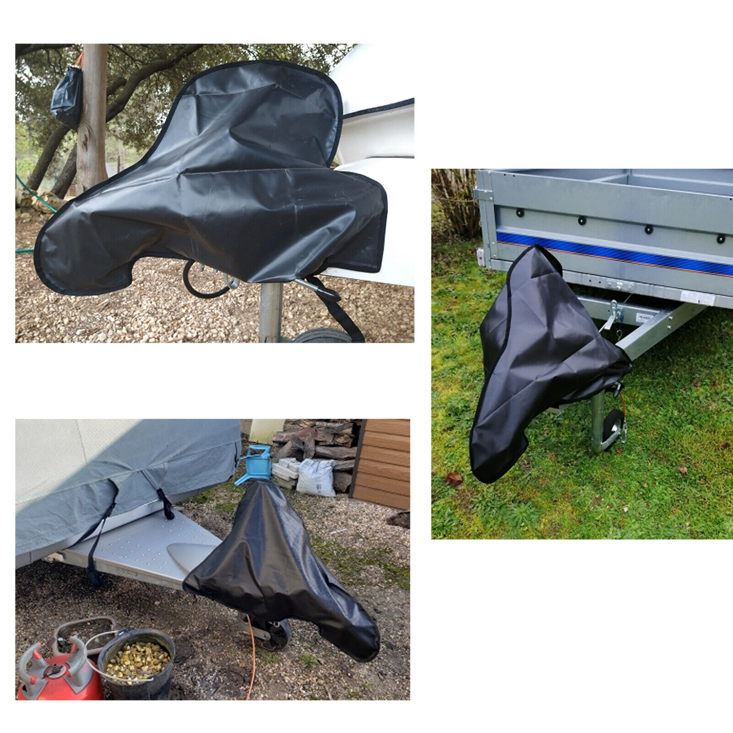 Caravan Hitch Cover Trailer Tow Ball Coupling Lock Cover Waterproof PVC Nylon - salelink.co.nz