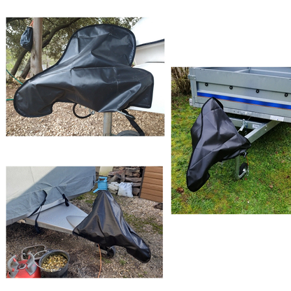 Caravan Hitch Cover Trailer Tow Ball Coupling Lock Cover Waterproof PVC Nylon - salelink.co.nz