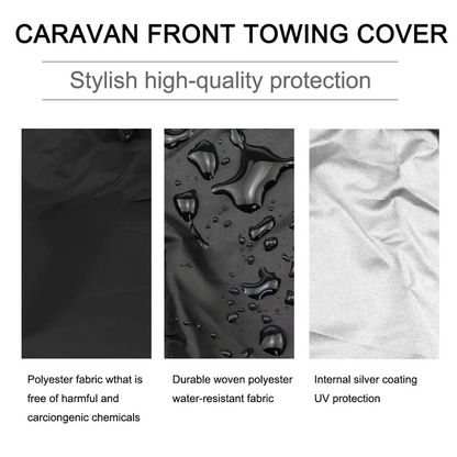 Caravan Front Towing Cover Tough 600D Protector LED Light Reflective Strips