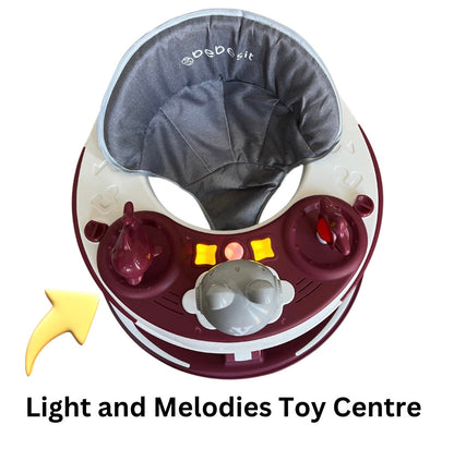 Deluxe O-ring Multifunctional Baby Walker with Lights and Melody Activity Centre