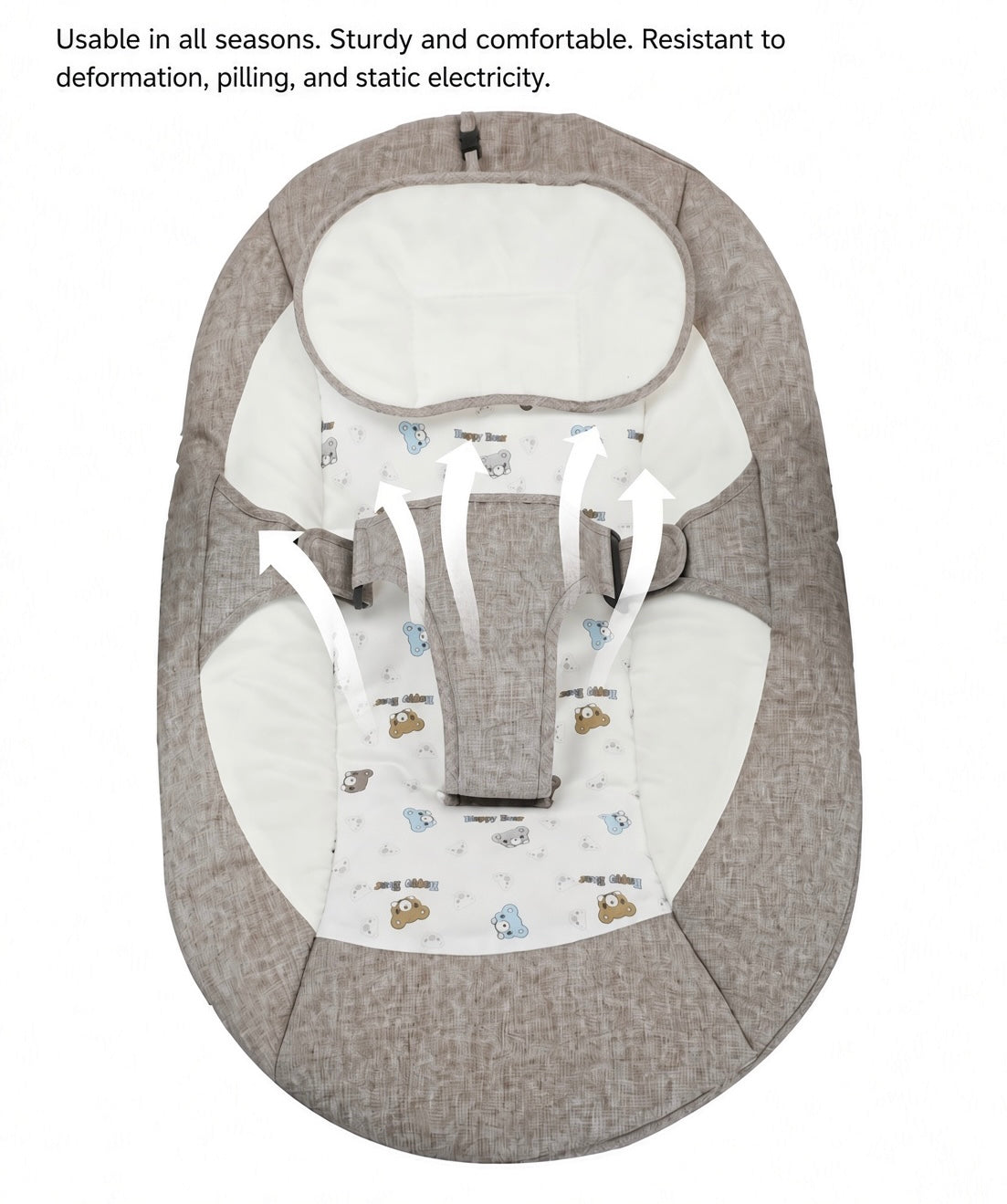 Preorder - Serena Electric Baby Swing Rocker Grey with Toys, Cup Holder, Canopy and Music