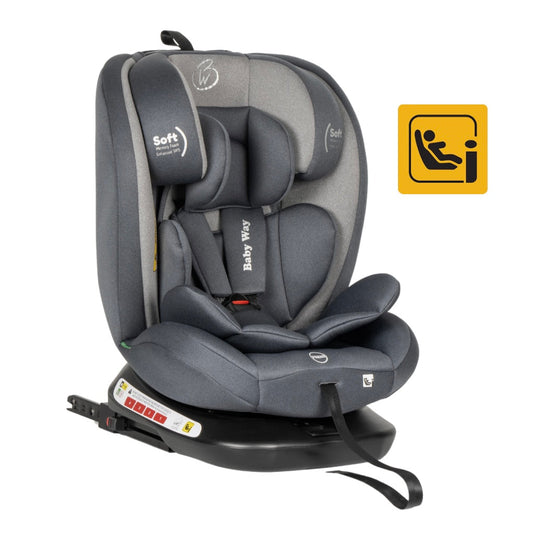 All-Rider 360 Rotating Convertible i-Size R129 Car Seat with ISOFIX and Top Tether - GREY