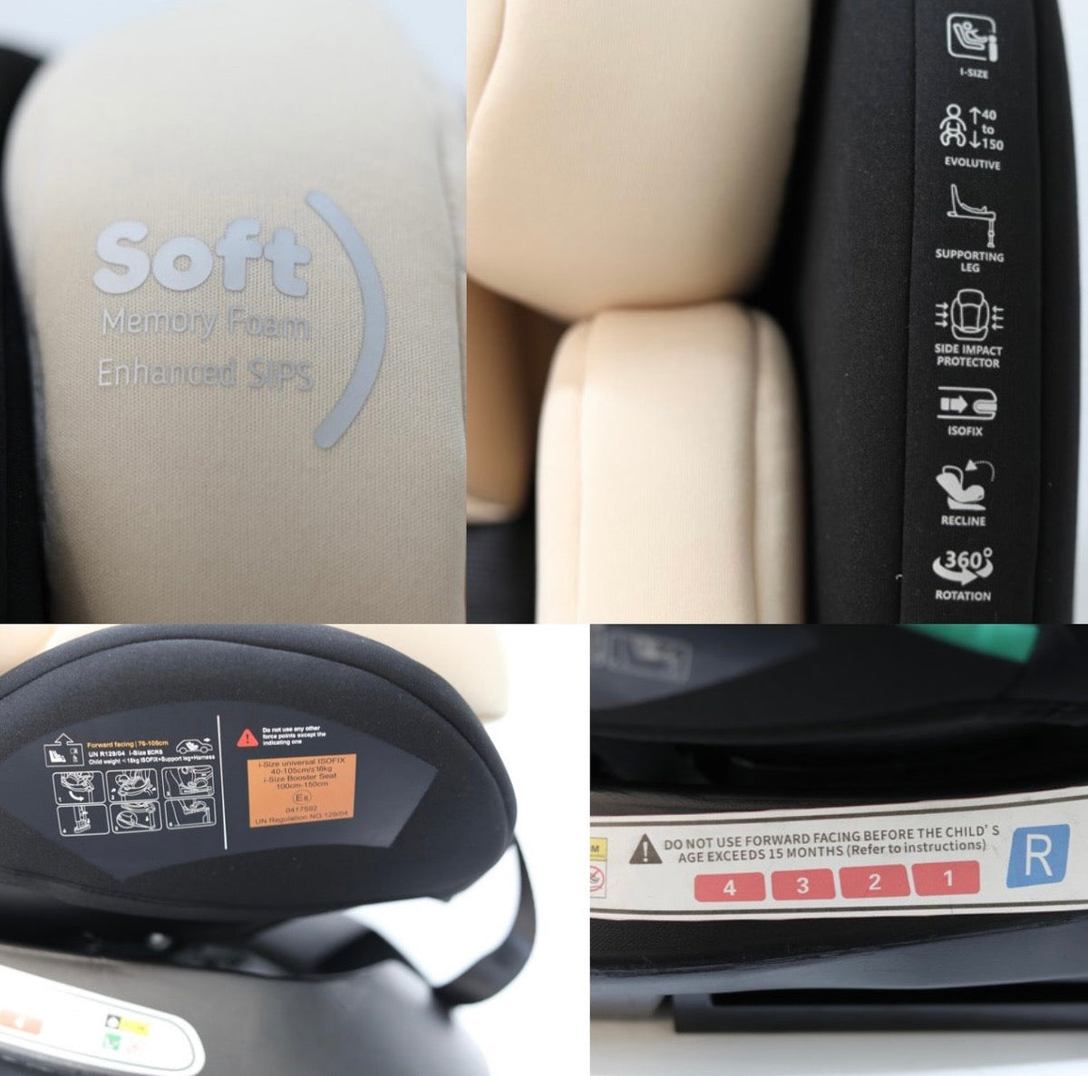 Preorder - SpinGuard BLACK 360 Rotation and Convertible Car Seat with ISOFIX + Leg Support