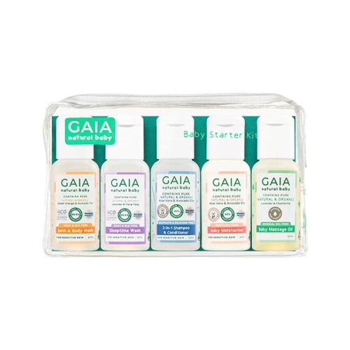GAIA Natural Baby Starter Kit – Travel Size Essentials (5 x 50ml)