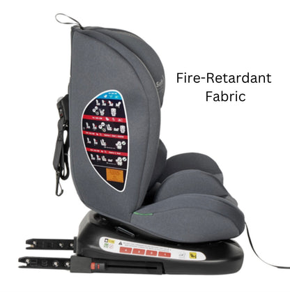 All-Rider 360 Rotating Convertible i-Size R129 Car Seat with ISOFIX and Top Tether - GREY