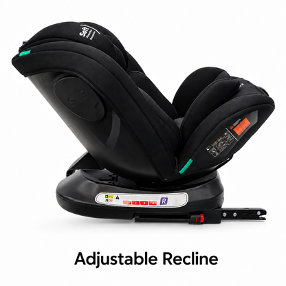 Preorder - SpinGuard BLACK 360 Rotation and Convertible Car Seat with ISOFIX + Leg Support