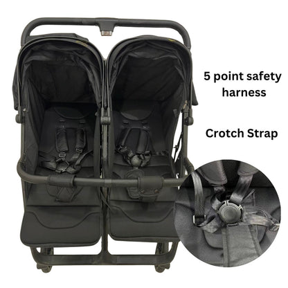 TrekTwo – Ultimate Side-by-Side Double Stroller with Cup Holder