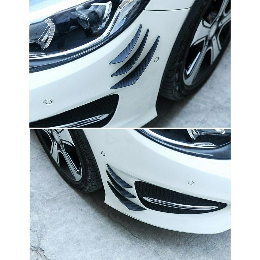 6Pcs Car Front Bumper Lip Splitter Fins Body Spoiler Canards Refit
