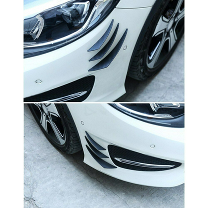 6Pcs Car Front Bumper Lip Splitter Fins Body Spoiler Canards Refit
