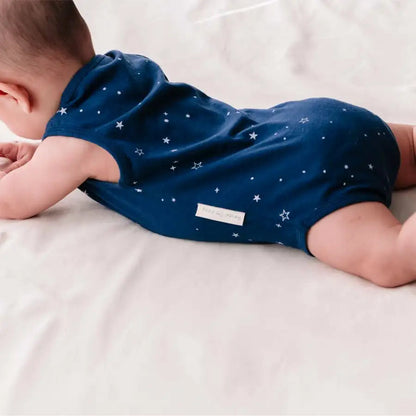 Woolbabe Merino/Organic Cotton Singletsuit - Tekapo Stars - Babyonline