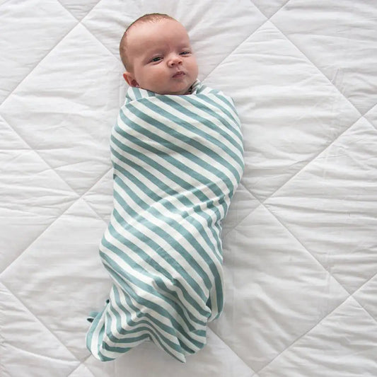 Woolbabe Merino/Organic Cotton swaddle/blanket TIDE - Babyonline