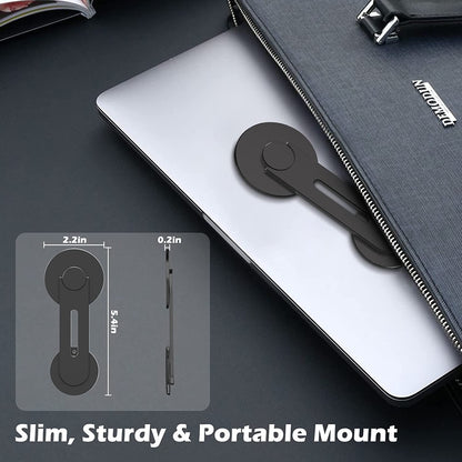 Magnetic Laptop Phone Holder - black