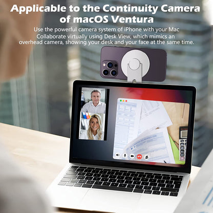 New Magnetic Laptop Phone Holder Silver