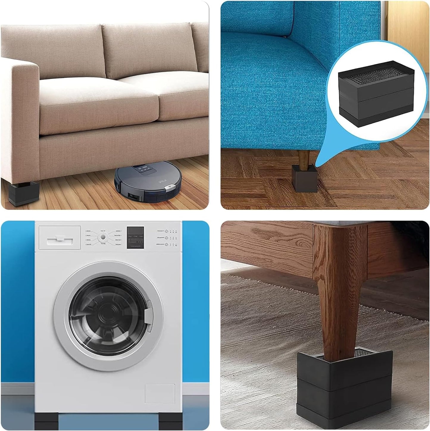 4Pcs Furniture Risers 7.5cm - salelink.co.nz