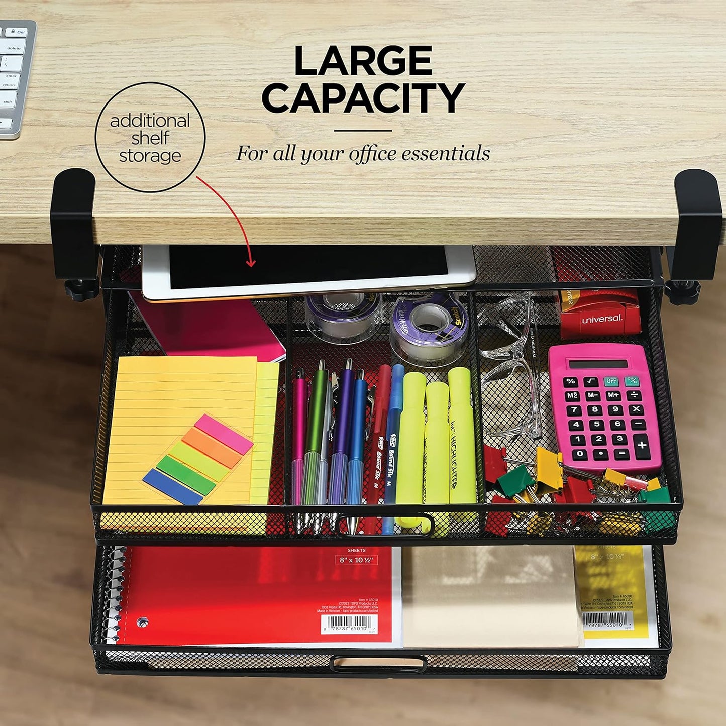 Under Desk Drawer Organizer