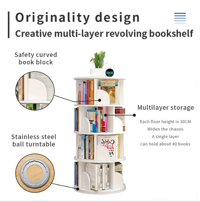 4 Tier Kids Bookshelf
