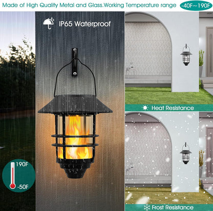 2Pcs Solar Outdoor Hanging Lantern