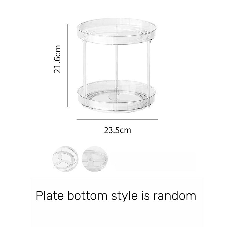 2 Tier Lazy Susan Turntable Organizer Spice Rack Makeup Organizer