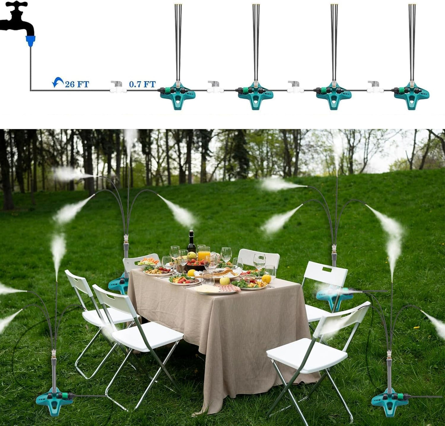 Standing Misting Cooling System