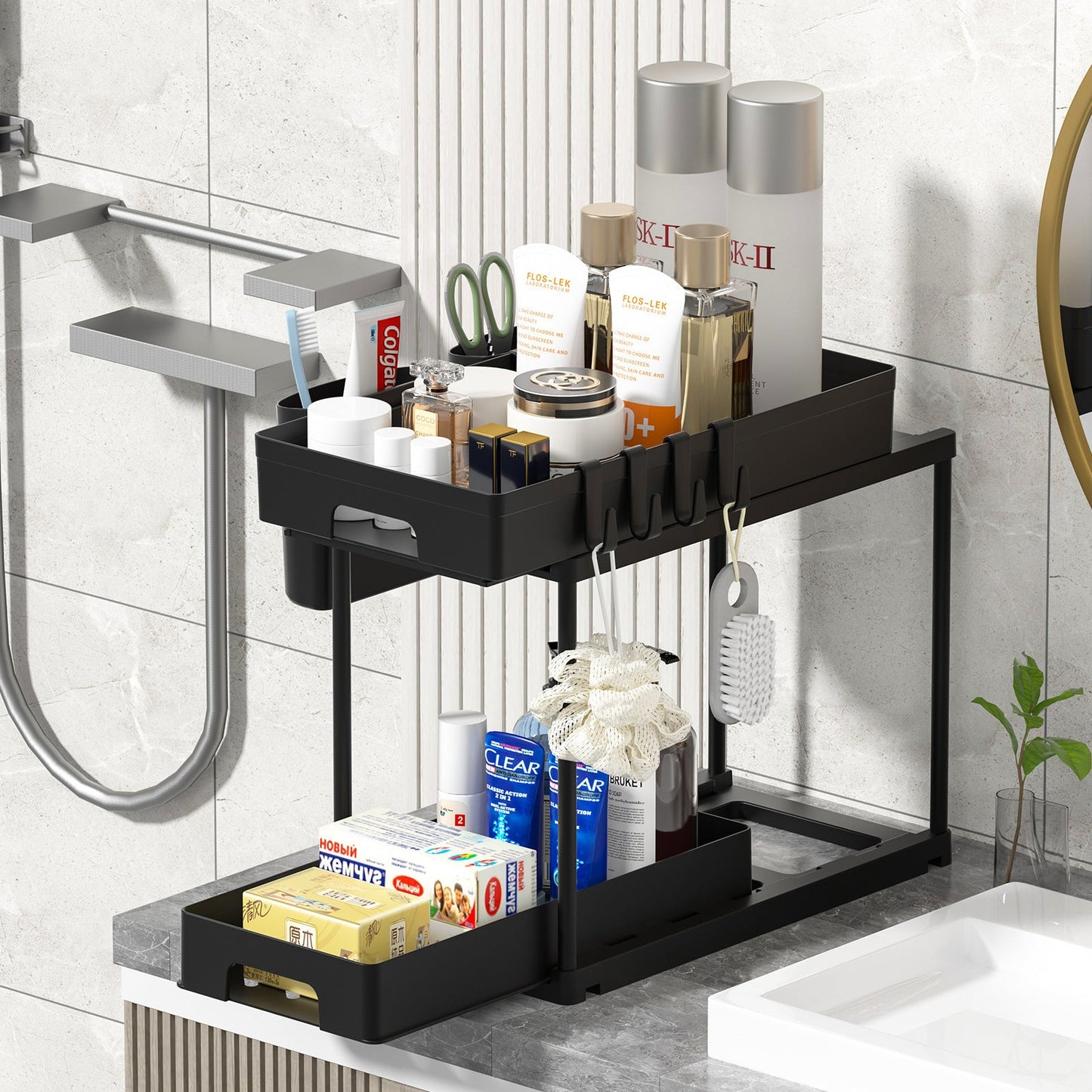 Under Sink Storage Kitchen Bathroom Cabinet Organizer