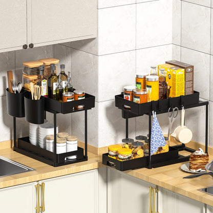 Under Sink Storage Kitchen Bathroom Cabinet Organizer