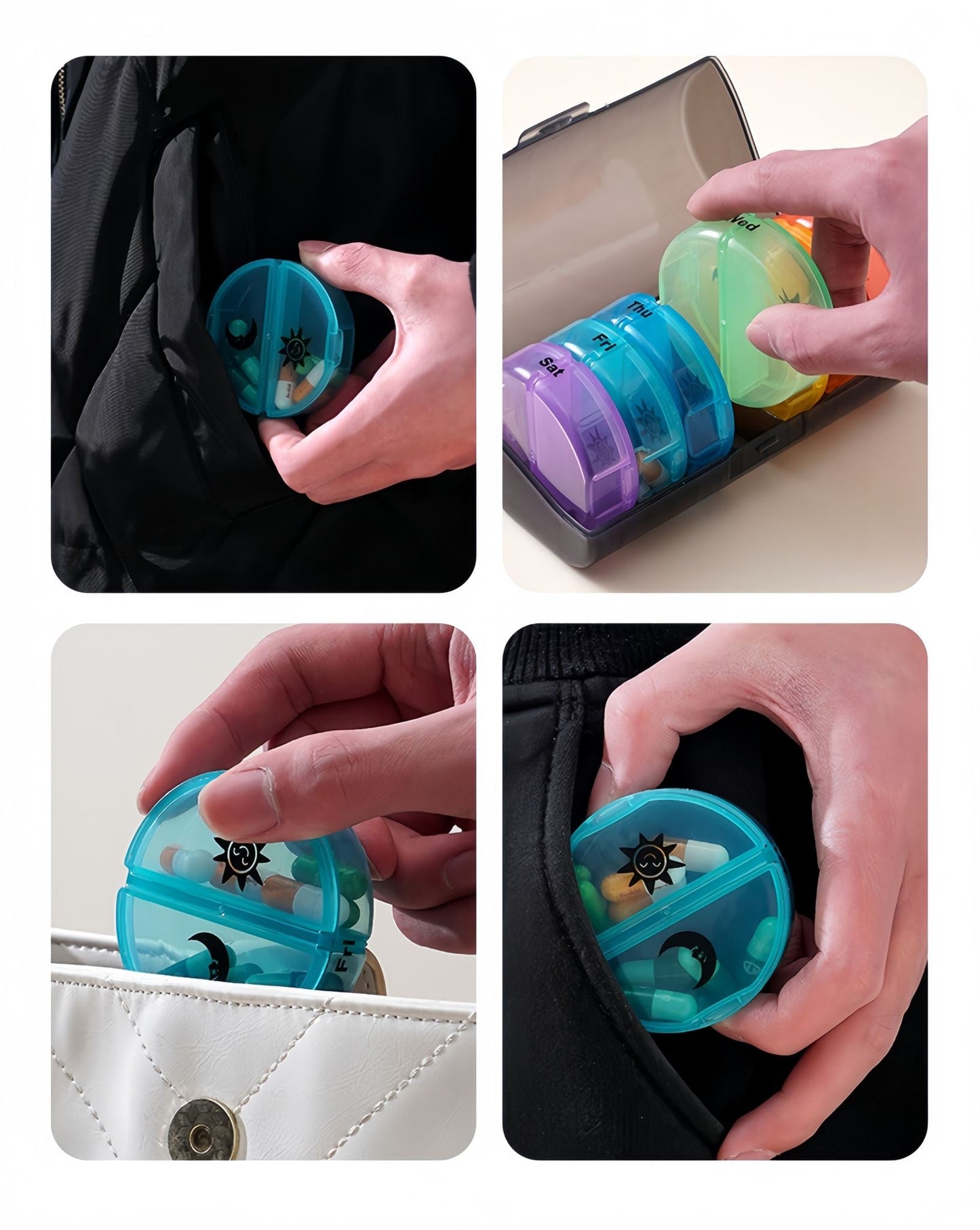 7 Day Medicine Organizer Weekly Pill Box