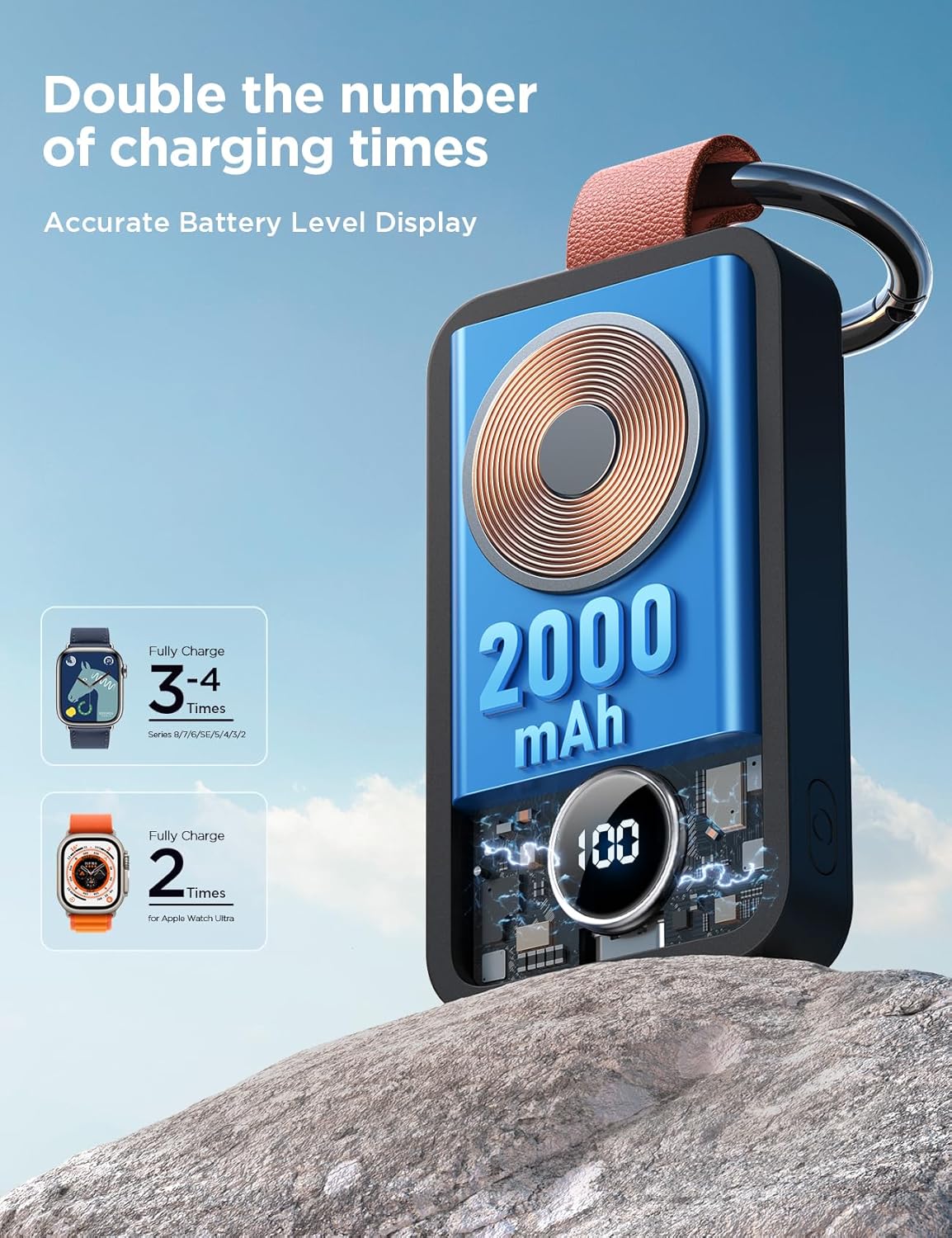 JOYROOM 2000mAh Wireless Charger For Apple Watch Black