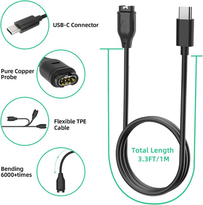USB C Garmin Watch Charger Cable