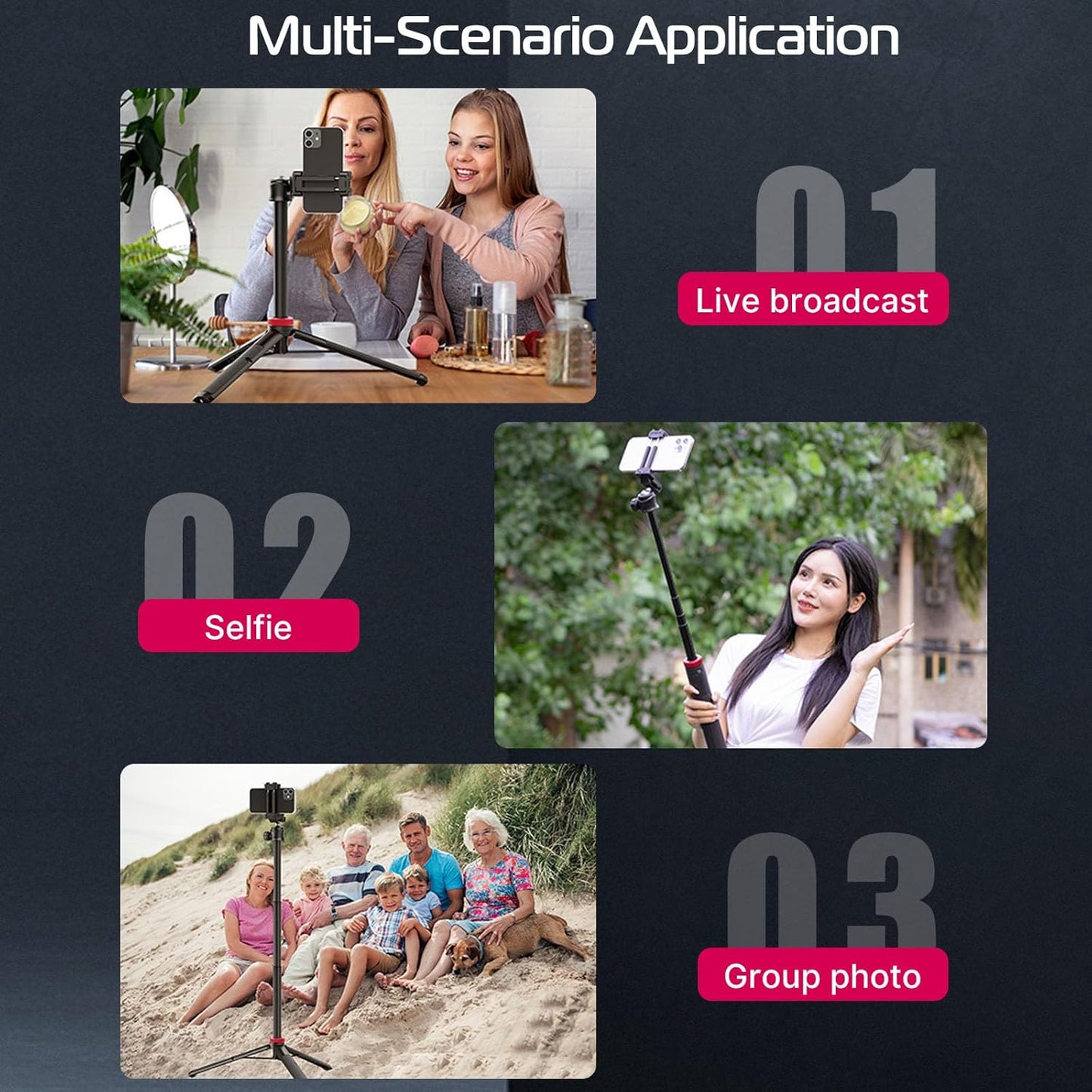 ULANZI MT-44 Extendable Phone Tripod Selfie Stick