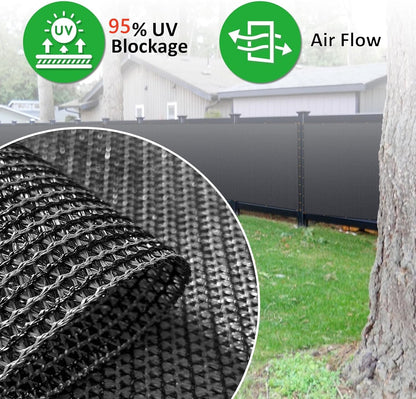 180GSM Privacy Fence Screen Black-1Mx7M