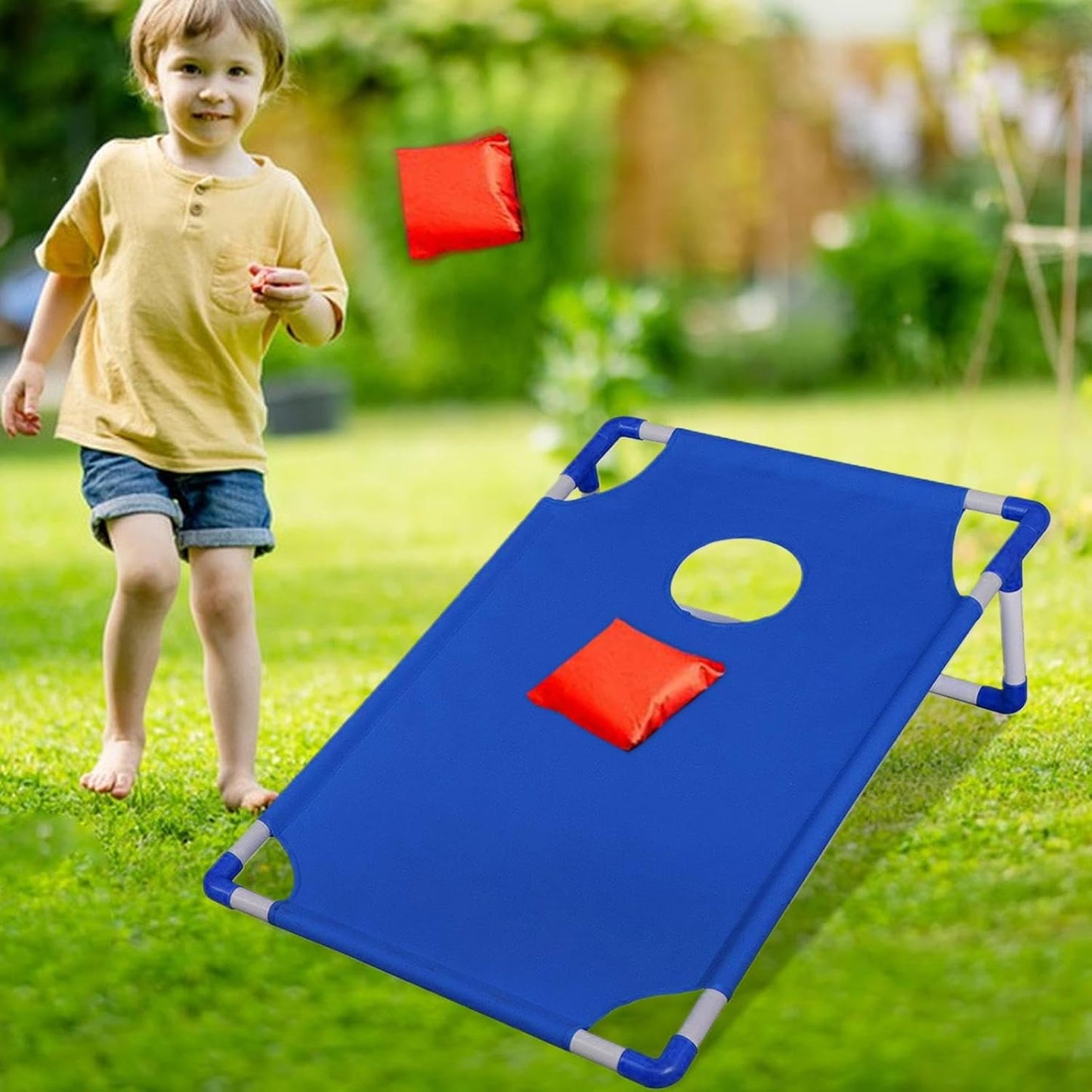 Portable Sandbag Toss Game Set Blue