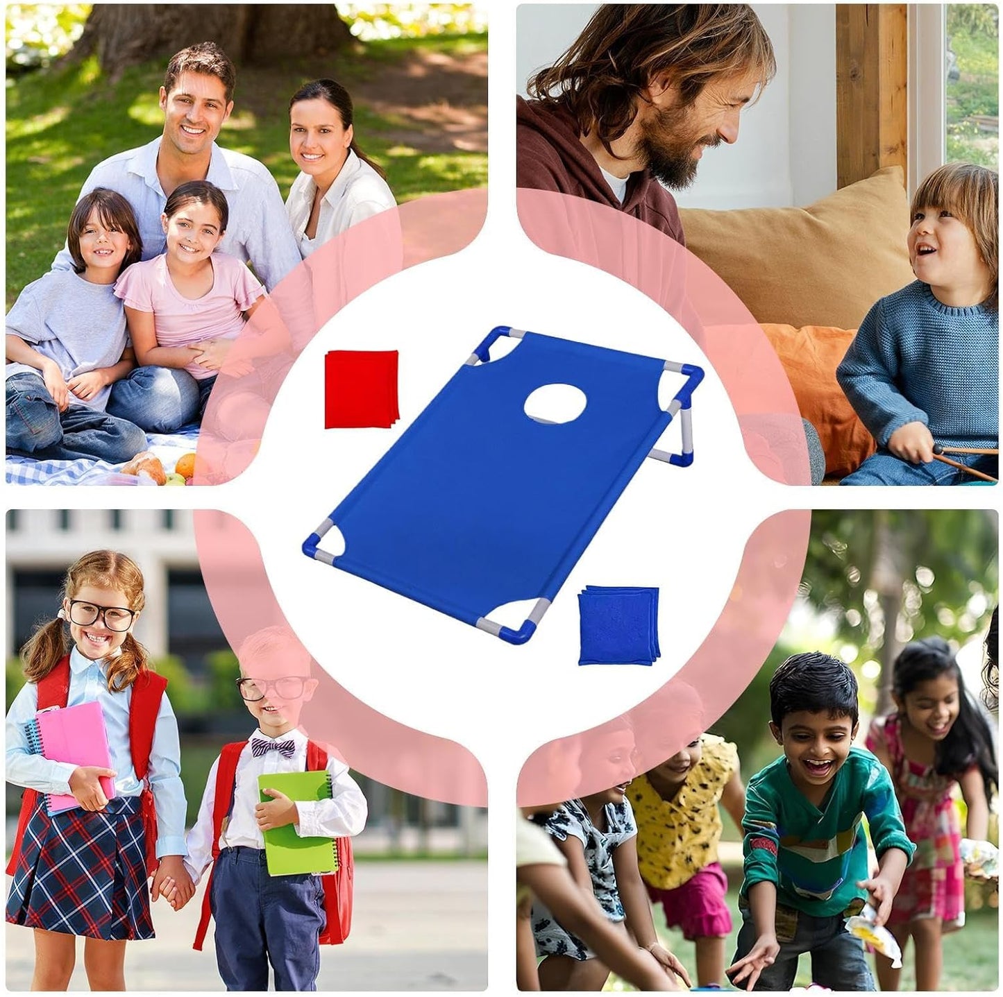 Portable Sandbag Toss Game Set Blue