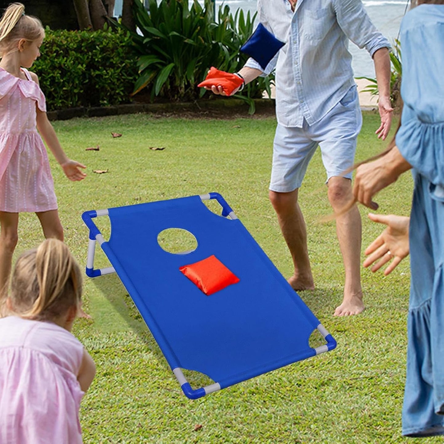 Portable Sandbag Toss Game Set Blue