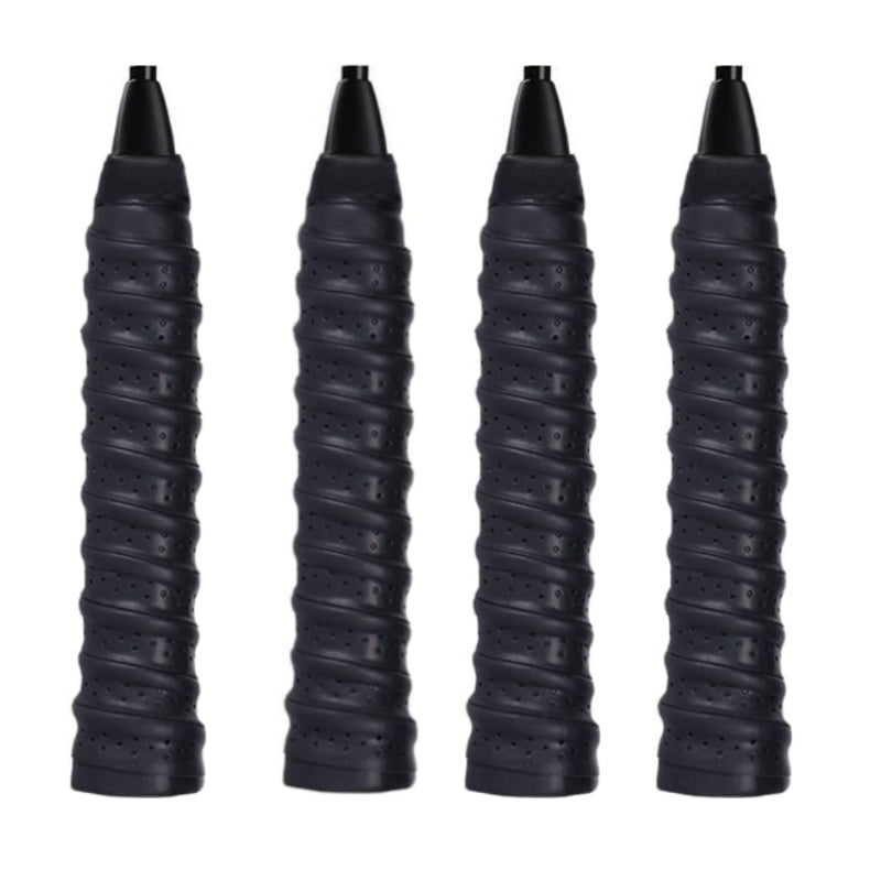 4Pcs Tennis Racket Grip Tapes black