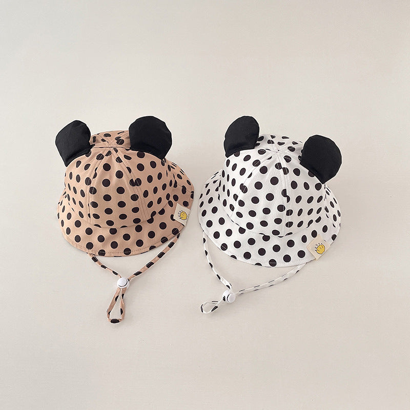 Cartoon Dot Print Baby Bucket Hat