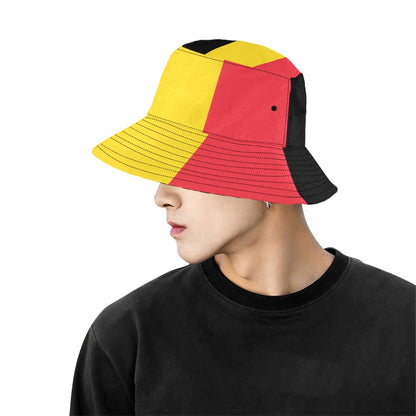 Men's Belgium Flag Bucket Hat - Stylish Chino Cotton Twill Summer Cap