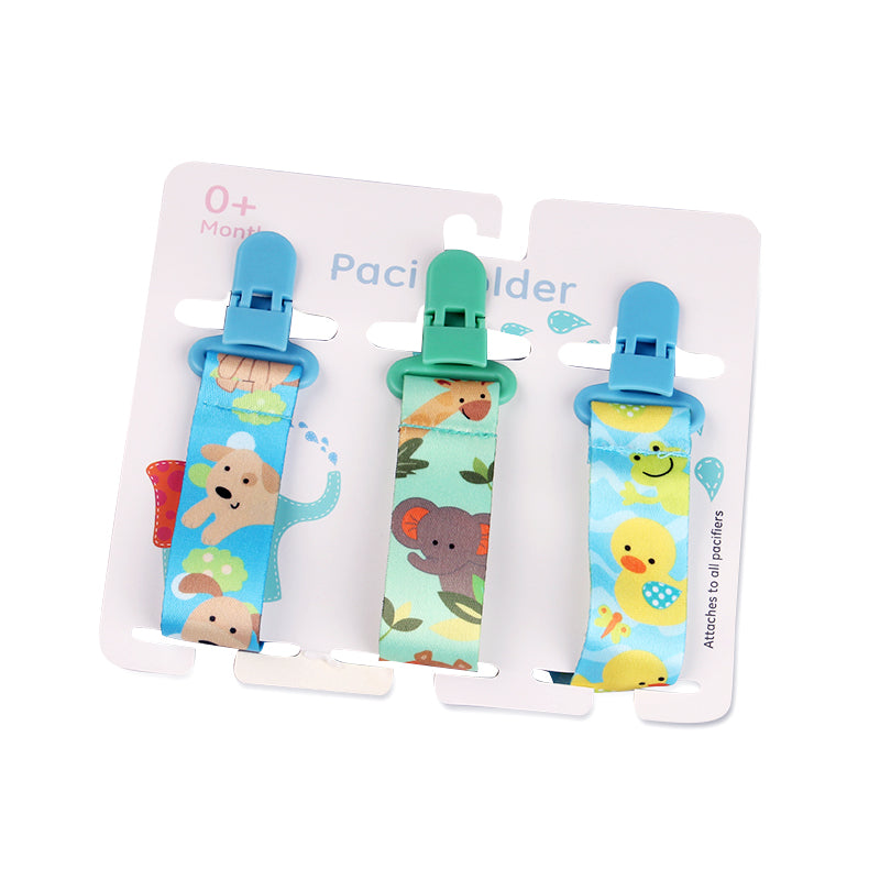 Cartoon Pattern Baby Pacifier Teether - Pack of 3