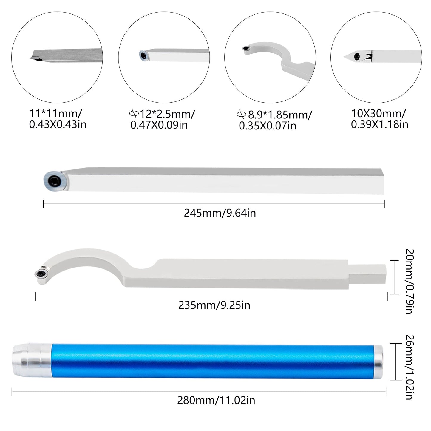 Carbide Wood Lathe Turning Tools Woodturning Tool Set