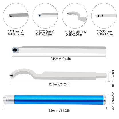 Carbide Wood Lathe Turning Tools Woodturning Tool Set