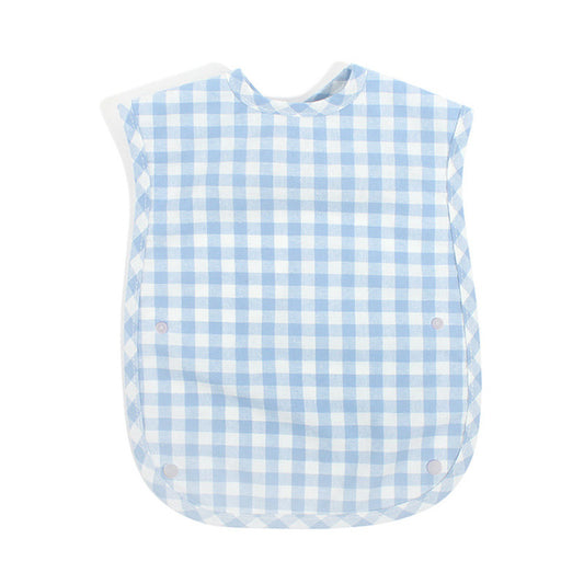 Plaid Waterproof Cotton Bib for Infants and Kids