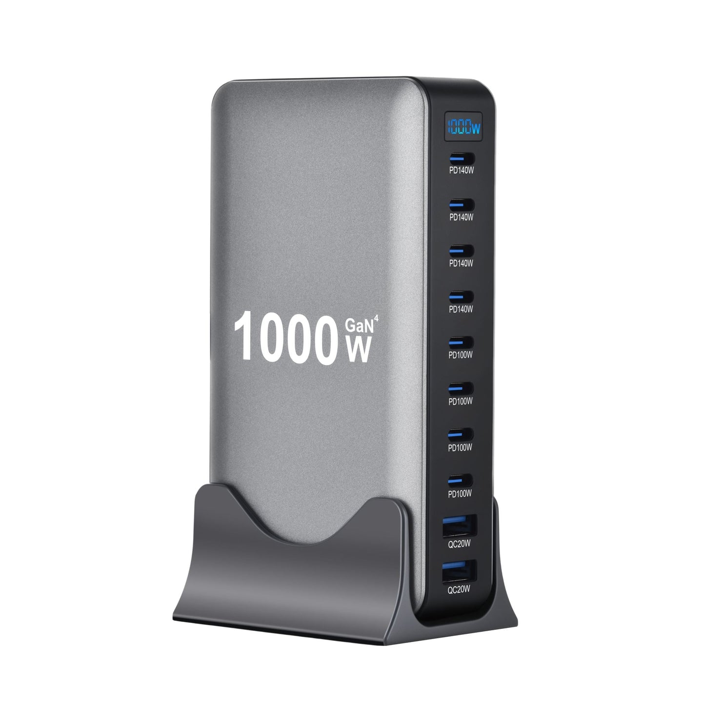 1000W 10-Port USB C Fast Charging Station Wall Adapter