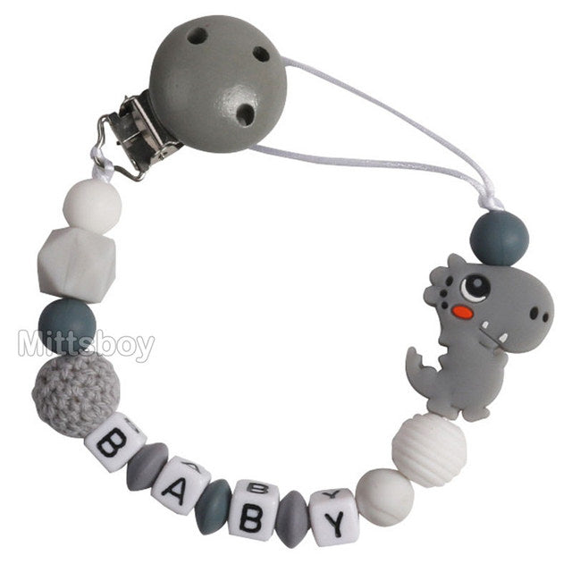 Handmade Silicone Baby Beech Pacifier Clip and Chain