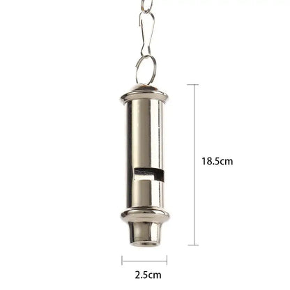 Stainless Steel Metal Whistle with Lanyard