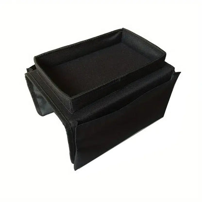 Sofa Armrest Organizer with Cup Holder & Storage Pockets