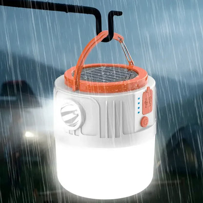 Solar LED Camping Lantern with Rechargeable Battery & Phone Charging