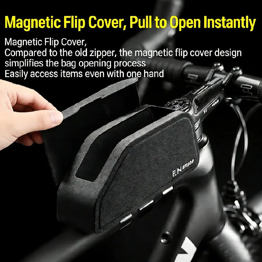 Waterproof Bike Frame Bag with Magnetic Flap