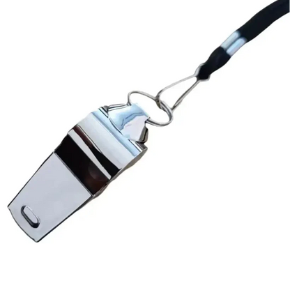 Professional Loud Stainless Steel Whistle with Rope
