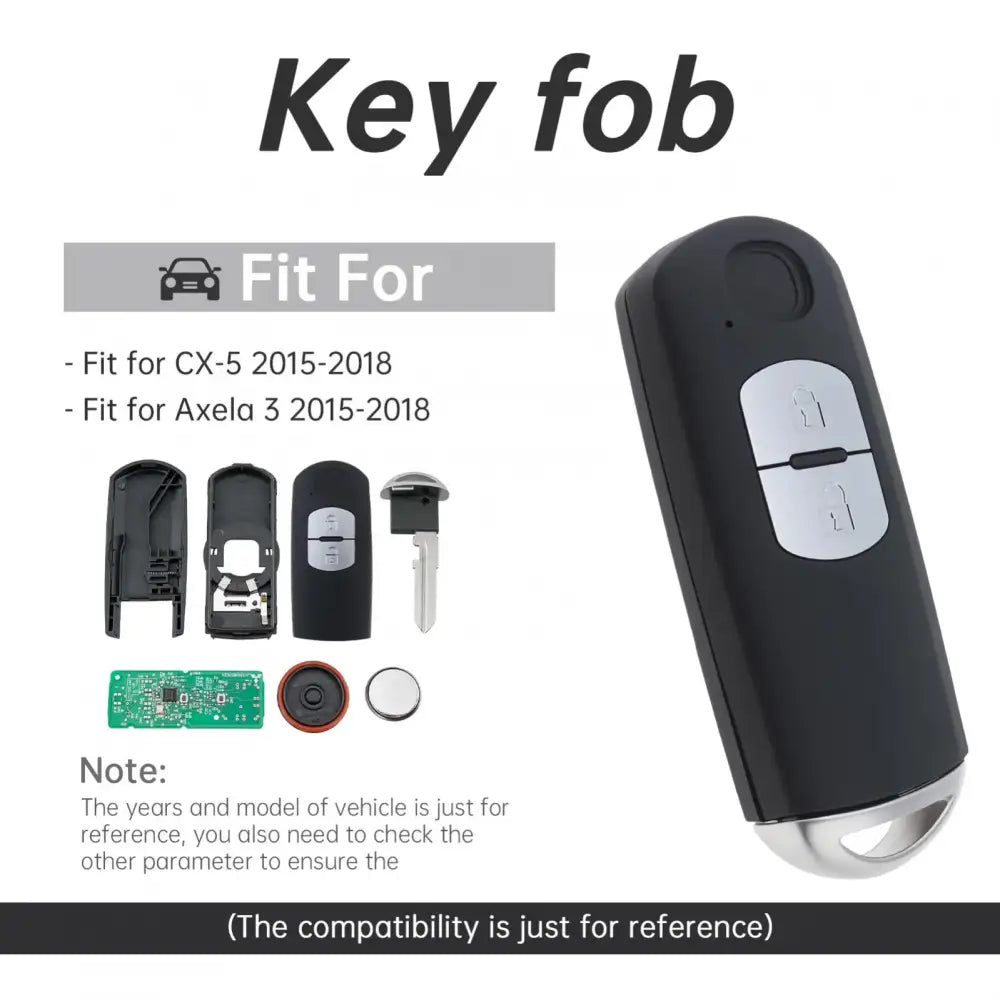 2/3-Button Smart Remote Key Fob 433MHz ID49 for Mazda Axela & Atenza