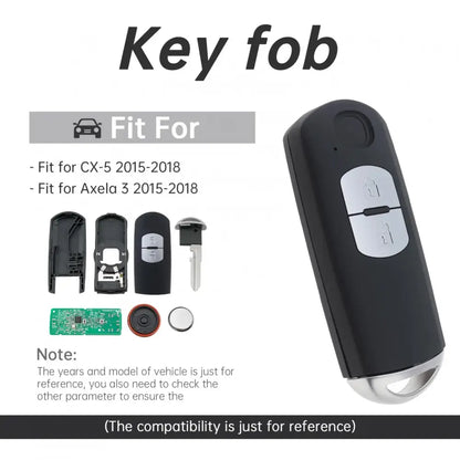 2/3-Button Smart Remote Key Fob 433MHz ID49 for Mazda Axela & Atenza